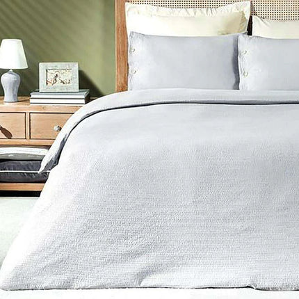 Luxurious Navy Blue Cotton Duvet Set - Nordic Design Excellence