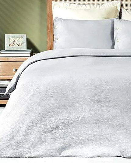 Luxurious Navy Blue Cotton Duvet Set - Nordic Design Excellence