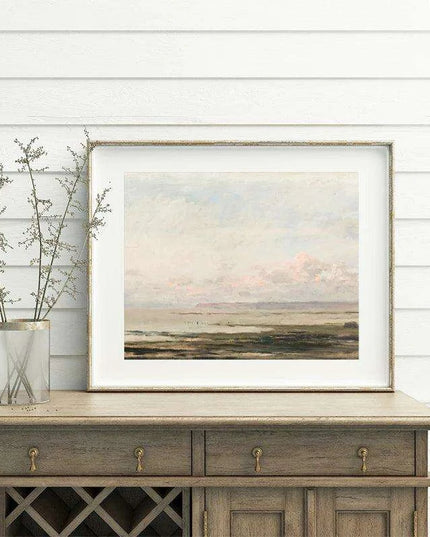 Coastal Calm Art Print - Tranquil Beachscape Canvas