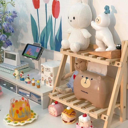 Chic Two-Tier Wooden Desk Organizer for Ultimate Efficiency