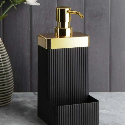 Stylish Acrylic Soap Dispenser Set with Convenient Sponge Holder - Modern Organizer for Kitchen and Bathroom