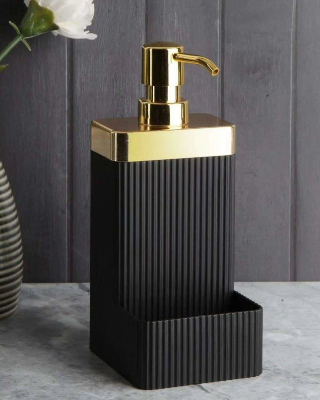 Stylish Acrylic Soap Dispenser Set with Convenient Sponge Holder - Modern Organizer for Kitchen and Bathroom