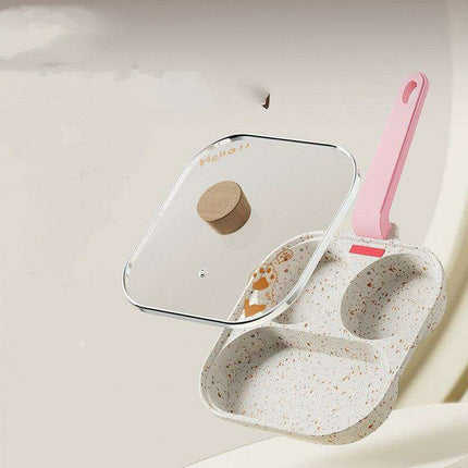 Ultimate Breakfast Chef Frying Pan: Multifunctional 3-in-1 Cookware with Elegant Glass Lid - Premium Aluminum Kitchen Must-Have - Très Elite