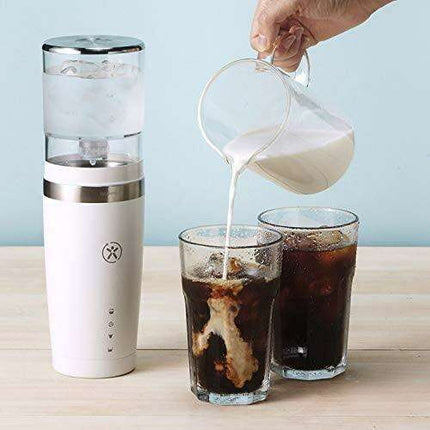 Ultimate Cold Brew Coffee Maker Set with Insulated Tumbler - White On-the-Go Edition - Très Elite
