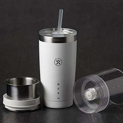 Ultimate Cold Brew Coffee Maker Set with Insulated Tumbler - White On-the-Go Edition - Très Elite