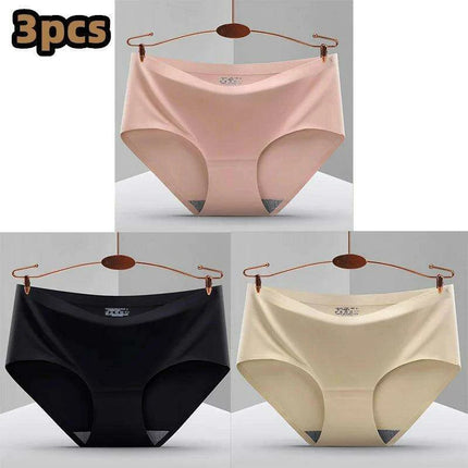 Ultimate Comfort 3-Pack Women's Seamless Hipster Briefs - Invisible Raw-Cut Underwear - Très Elite
