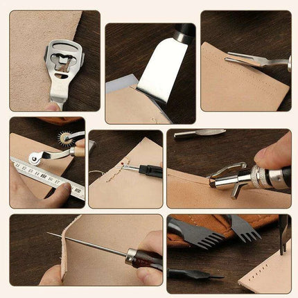 Ultimate Leather Crafting Toolkit - Essential Supplies for DIY Enthusiasts - Très Elite