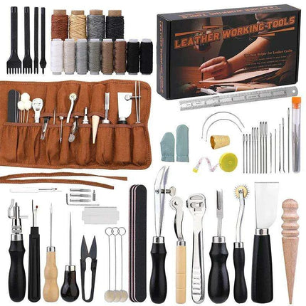 Ultimate Leather Crafting Toolkit - Essential Supplies for DIY Enthusiasts - Très Elite
