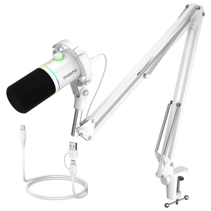 Ultimate Podcasting Microphone Bundle with Maonolink Software and Adjustable Gain Knob - Très Elite