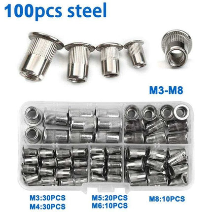 Ultimate Precision Rivet Nut Kit: Complete M3-M8 Stainless Steel & Aluminum Set - Très Elite