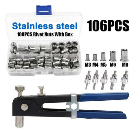 Ultimate Precision Rivet Nut Kit: Complete M3-M8 Stainless Steel & Aluminum Set - Très Elite