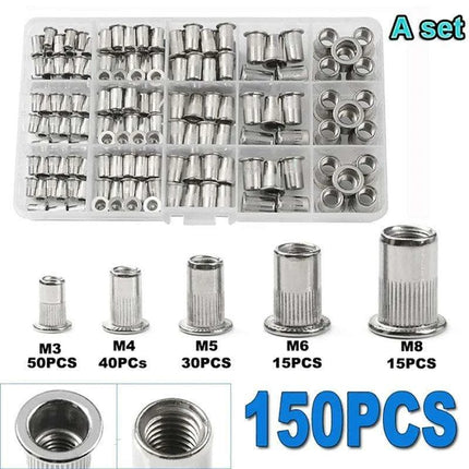 Ultimate Precision Rivet Nut Kit: Complete M3-M8 Stainless Steel & Aluminum Set - Très Elite