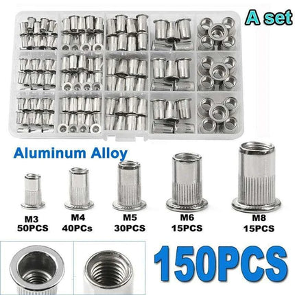 Ultimate Precision Rivet Nut Kit: Complete M3-M8 Stainless Steel & Aluminum Set - Très Elite