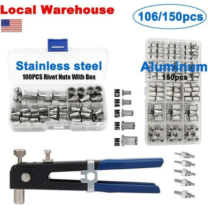 Ultimate Precision Rivet Nut Kit: Complete M3-M8 Stainless Steel & Aluminum Set - Très Elite