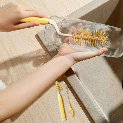 Ultimate Silicone Brush Set for Impeccable Baby Bottle and Pacifier Hygiene - Très Elite