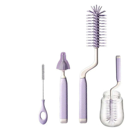 Ultimate Silicone Brush Set for Impeccable Baby Bottle and Pacifier Hygiene - Très Elite