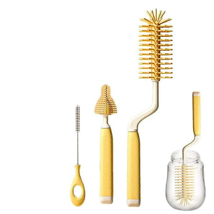 Ultimate Silicone Brush Set for Impeccable Baby Bottle and Pacifier Hygiene - Très Elite