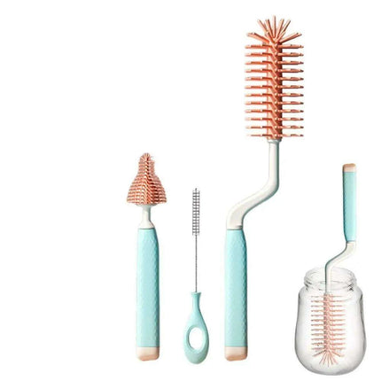 Ultimate Silicone Brush Set for Impeccable Baby Bottle and Pacifier Hygiene - Très Elite