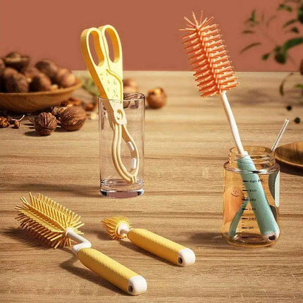Ultimate Silicone Brush Set for Impeccable Baby Bottle and Pacifier Hygiene - Très Elite