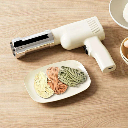 Ultimate USB-Rechargeable Pasta Maker Kit with 5 Molds - Electric & Manual Noodle Extruder for Homemade Delights - Très Elite