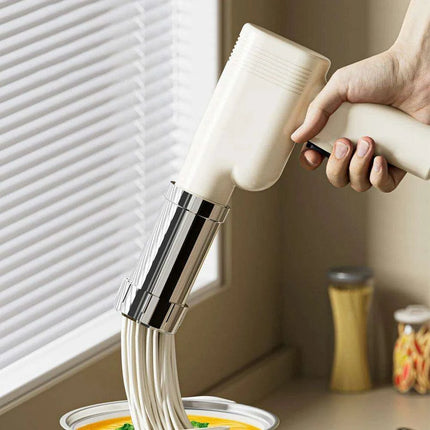 Ultimate USB-Rechargeable Pasta Maker Kit with 5 Molds - Electric & Manual Noodle Extruder for Homemade Delights - Très Elite