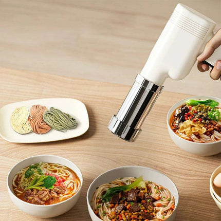 Ultimate USB-Rechargeable Pasta Maker Kit with 5 Molds - Electric & Manual Noodle Extruder for Homemade Delights - Très Elite
