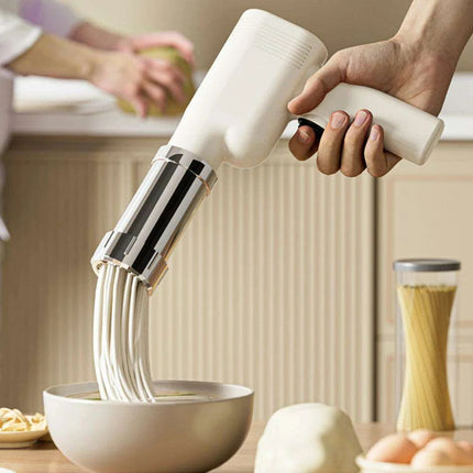 Ultimate USB-Rechargeable Pasta Maker Kit with 5 Molds - Electric & Manual Noodle Extruder for Homemade Delights - Très Elite