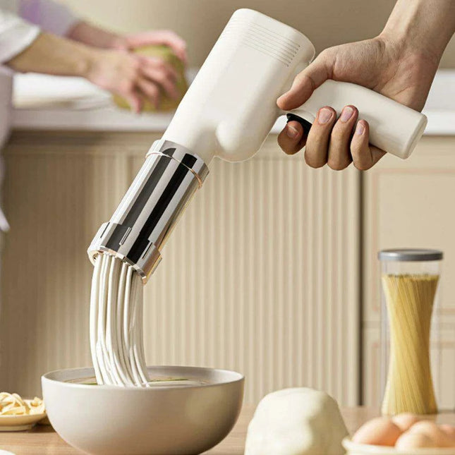 Ultimate USB-Rechargeable Pasta Maker Kit with 5 Molds - Electric & Manual Noodle Extruder for Homemade Delights - Très Elite