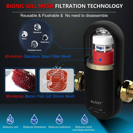 Ultimate Whole House Water Filter with Self-Cleaning Backwash and Superior Sediment Defense - Très Elite