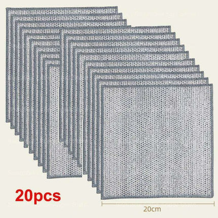 Ultra-Durable Double-Layer Microfiber Cleaning Cloths - Non-Scratch Dish Rags for Home and Kitchen, Available in Sets of 5/10/15/20..