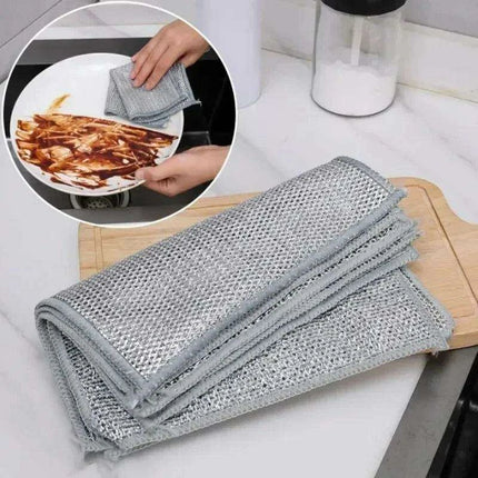 Ultra-Durable Double-Layer Microfiber Cleaning Cloths - Non-Scratch Dish Rags for Home and Kitchen, Available in Sets of 5/10/15/20 - Très Elite