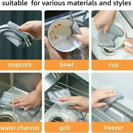 Ultra-Durable Double-Layer Microfiber Cleaning Cloths - Non-Scratch Dish Rags for Home and Kitchen, Available in Sets of 5/10/15/20 - Très Elite