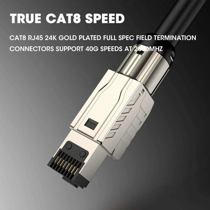 Ultra-Fast Cat8 Ethernet Connector Kit for Superior Networking Performance - Très Elite