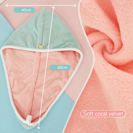 Ultra-Fast Microfiber Hair Drying Cap for Women - Elegant Absorbent Towel Turban - Très Elite