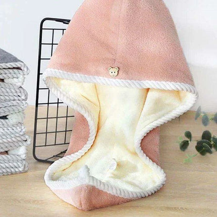 Ultra-Fast Microfiber Hair Drying Cap for Women - Elegant Absorbent Towel Turban - Très Elite