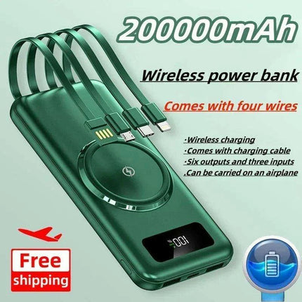 Ultra-High Capacity 200000 mAh Wireless Charger with Rapid Charging and LED Indicator - Your Ultimate Power Companion - Très Elite