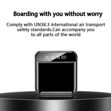 Ultra-Portable 50000mAh Power Bank with LED Mirror Display and Dual USB Ports - Perfect for On-the-Go Charging - Très Elite