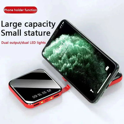 Ultra-Portable 50000mAh Power Bank with LED Mirror Display and Dual USB Ports - Perfect for On-the-Go Charging - Très Elite