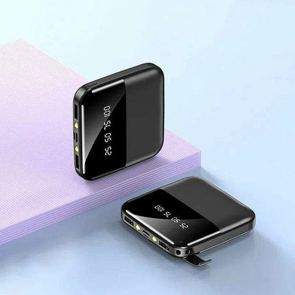 Ultra-Portable 50000mAh Power Bank with LED Mirror Display and Dual USB Ports - Perfect for On-the-Go Charging - Très Elite