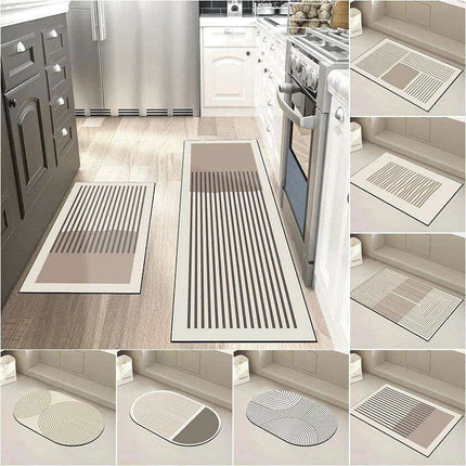 Ultra-Soft Diatomite Floor Mat - Highly Absorbent, Washable, and Non-Slip Rug for Kitchen and Bathroom - Très Elite