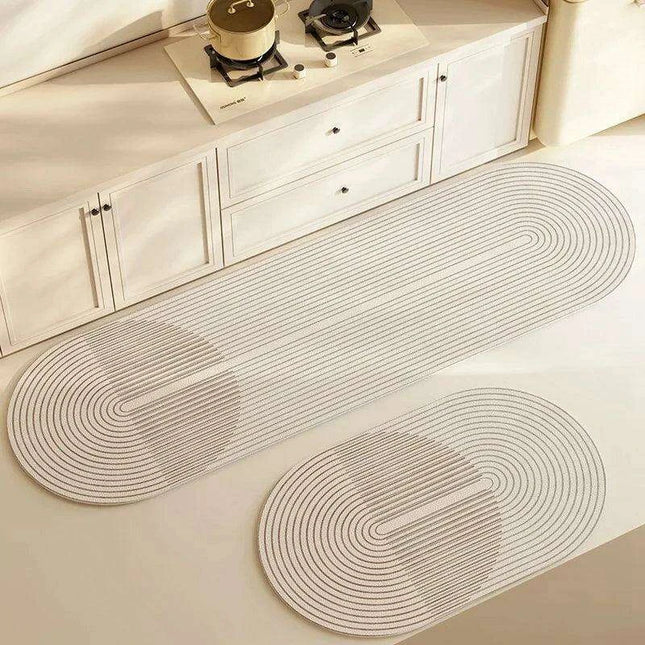 Ultra-Soft Diatomite Floor Mat - Highly Absorbent, Washable, and Non-Slip Rug for Kitchen and Bathroom