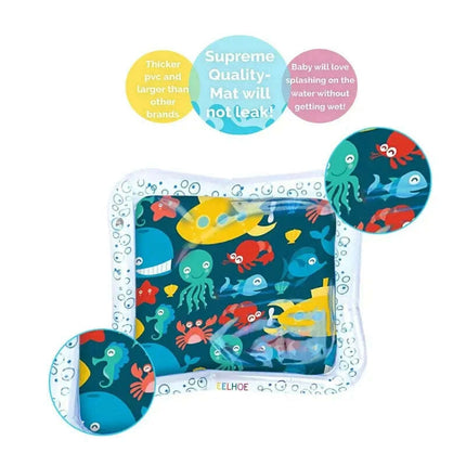 Underwater Adventure Inflatable Baby Play Mat - Fun Water Toy for Newborns and Infants - Très Elite