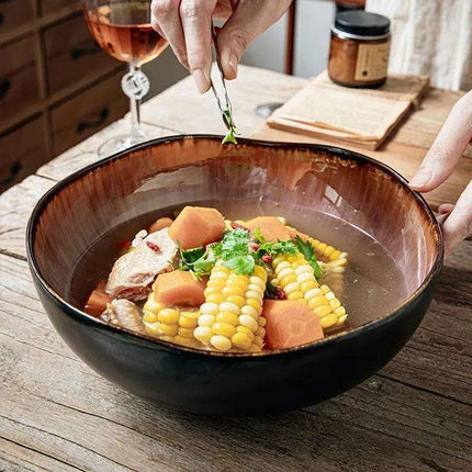 Unique Artisan Rustic Stoneware Dinner Plate Collection - Handcrafted Pottery for Elegant Dining - Très Elite