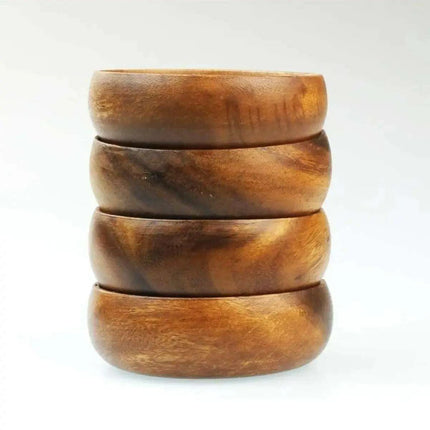 Unique Handcrafted Acacia Wood Bowl Set - 6 pcs Set - Très Elite