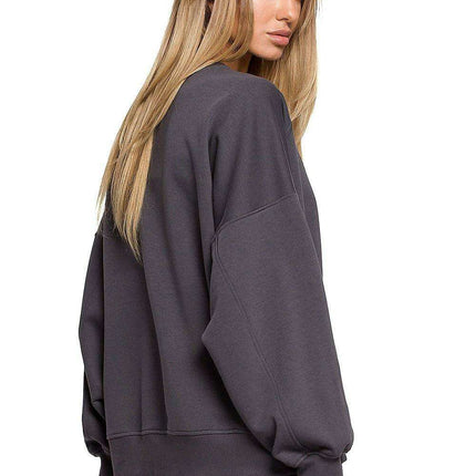 Unique MOE Statement Oversized Cotton Sweatshirt - Très Elite