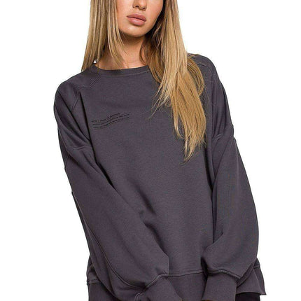 Unique MOE Statement Oversized Cotton Sweatshirt - Très Elite