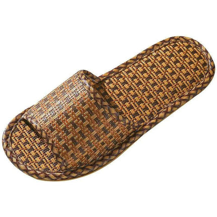 Unisex Comfortable Bamboo Woven Sandals - Non-Slip Rattan Grass Slippers for Spring and Summer - Très Elite