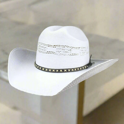 Unisex Western Style Wide Brim Straw Sun Hat for Beach Adventures - Adjustable 55-61cm - Très Elite