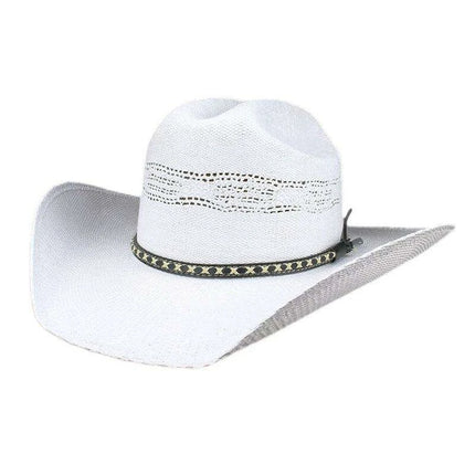 Unisex Wide Brim Hollow Straw Cowboy & Cowgirl Sun Hat - Adjustable Fit 55-61cm - Très Elite