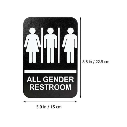 Universal Braille Restroom Sign for All Genders - Très Elite